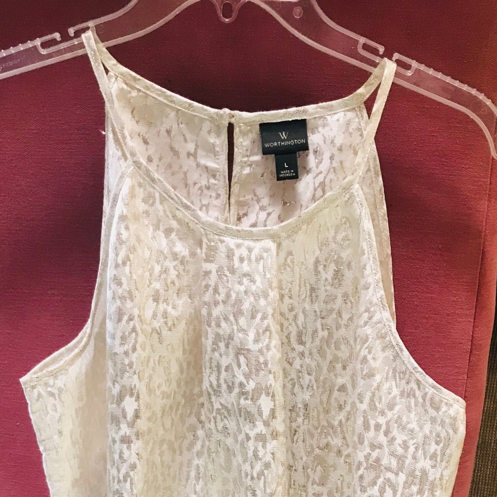 Worthington Sleeveless Top Size: L